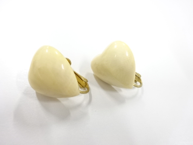 アンティーク　象牙　イヤリング　約7.21g